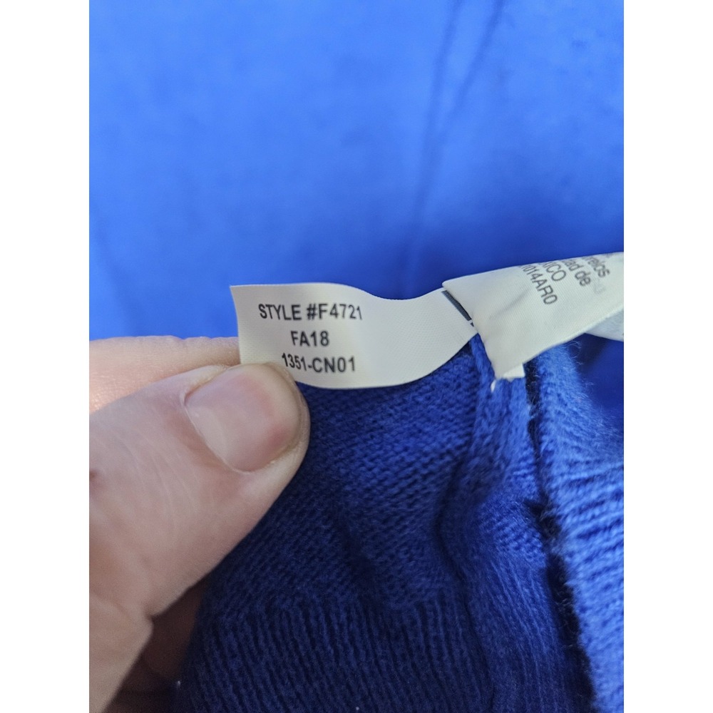 J.Crew Mercantile Blue Wool Blend Cardigan Sweater Button Front Women's XS - Picture 6 of 7